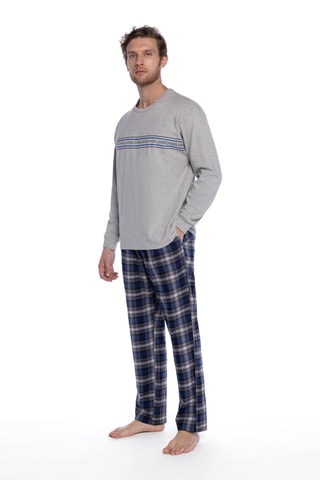 Pyjama - Grijs en Marineblauw 