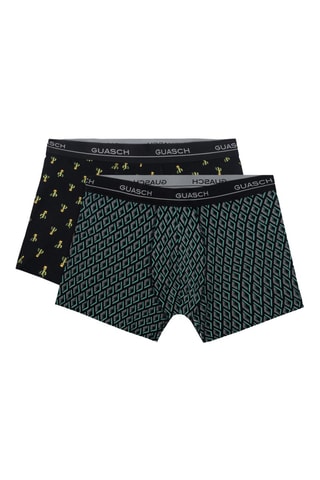 2 Boxers - Zwart en Lichtgroen