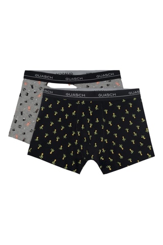 2 Boxers - Zwart en Lichtgrijs