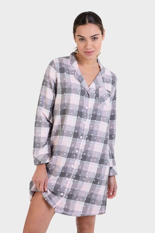 Nachthemd - Grijs en Roze