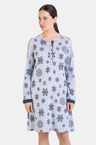 Nachthemd - Lichtgrijs en Antraciet