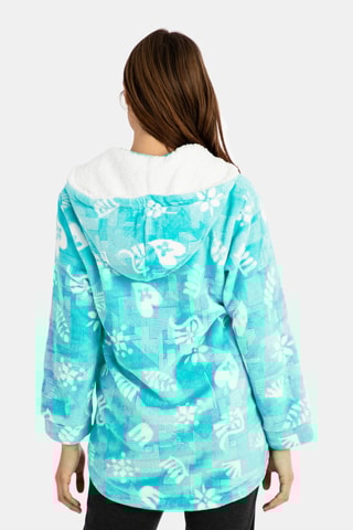 Badjas - Turquoise en Wit