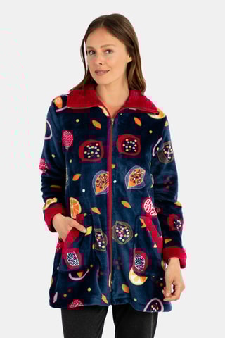 Badjas - Marineblauw en Bordeauxrood