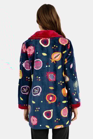 Badjas - Marineblauw en Bordeauxrood