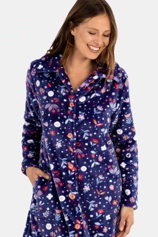 Badjas met Capuchon - Marineblauw en Rood