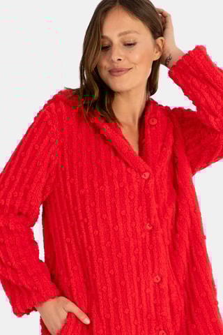 Badjas met Capuchon - Rood