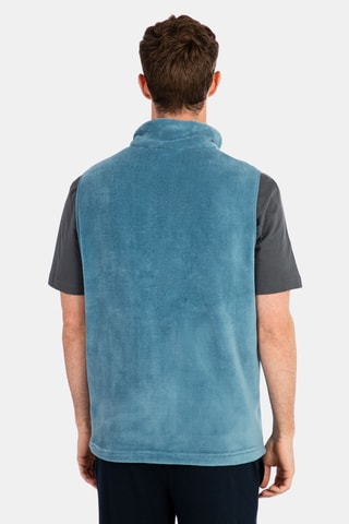 Velours Mouwloos Jasje - Lichtblauw