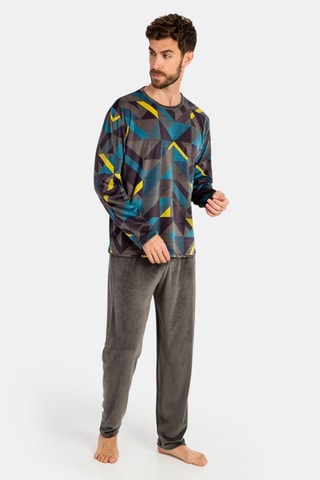 Pyjama - Donkergrijs en Blauw