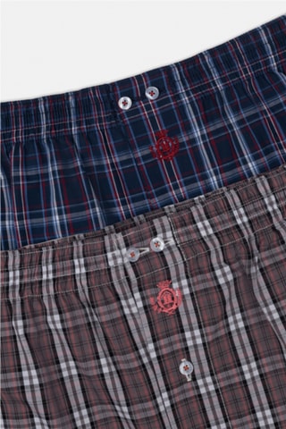 2 Boxershorts - Rood en zalmkleurig