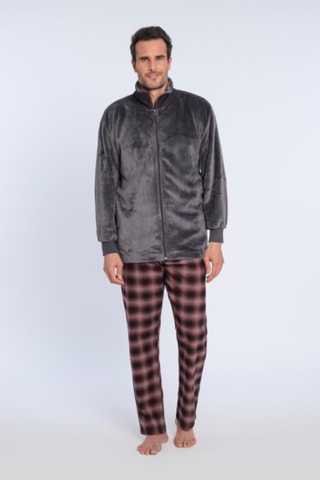 Velours Pyjamajasje - Donkergrijs