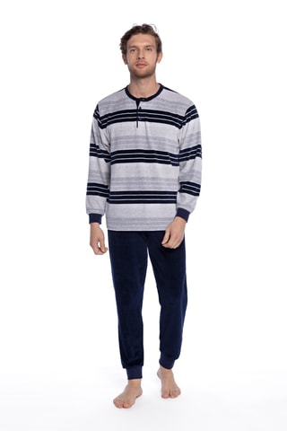 Velours Pyjama - Donkerblauw