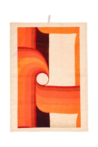 Torchon en lin Cocotte - Rouge brique et écru