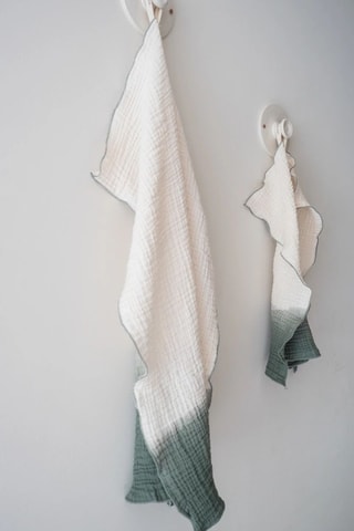 Serviette de bain tie and dye Philo2 - Kaki - 50 x 70 cm