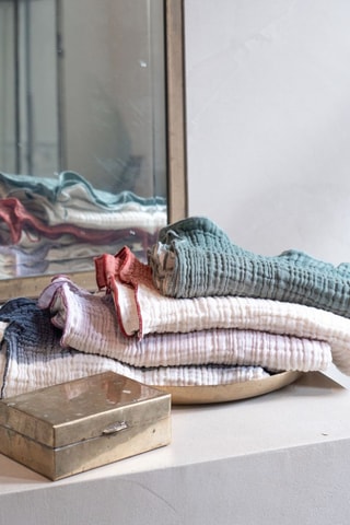 Serviette de bain tie and dye Philo2 - Kaki - 50 x 70 cm