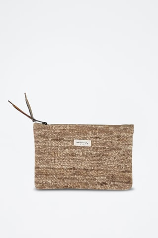 Pochette en soie Gail - Marron clair
