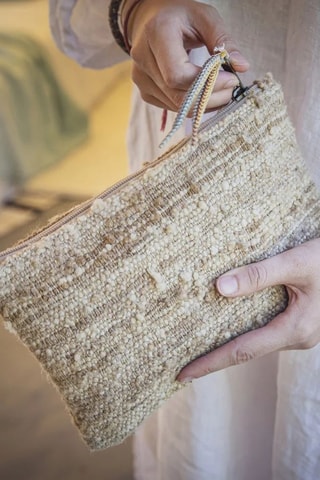 Pochette en soie Gail - Marron clair