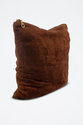 Trousse de toilette en velours Adonie - Marron