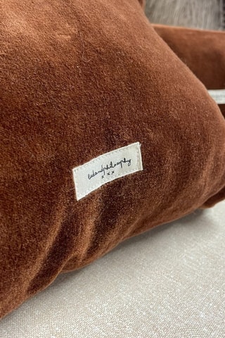 Trousse de toilette en velours Adonie - Marron