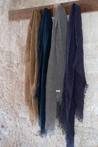 Echarpe en lin Virgin - Violet foncé