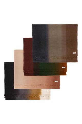 Echarpe en laine tie and dye Manille - Bordeaux et marron