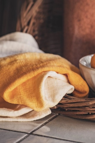 Nappe carré dip and dye Tandori - Orange - 100 x 100 cm