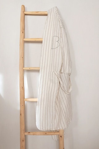 Kimono en lin Room - Beige et noir