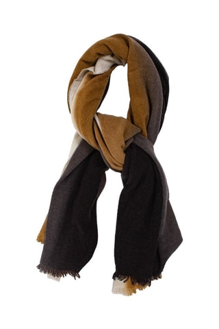 Etole en laine tie and dye Morille - Gris foncé et marron