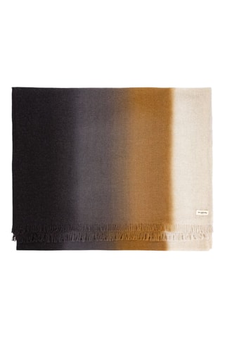 Etole en laine tie and dye Morille - Gris foncé et marron