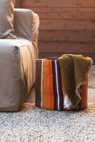 Corbeille Taby2 - 21 cm - Saumon et marron