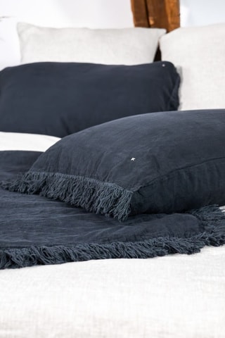 Plaid en lin Gatsby - Bleu marine - 150 x 180 cm