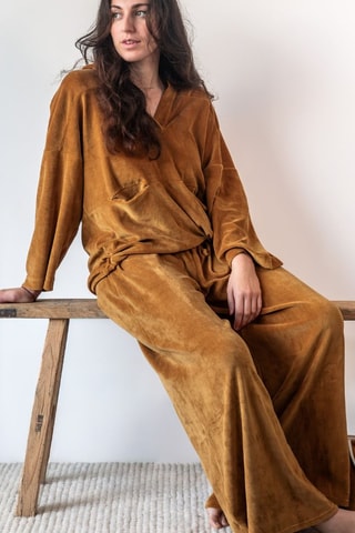 Sweat en velours Calin - Camel