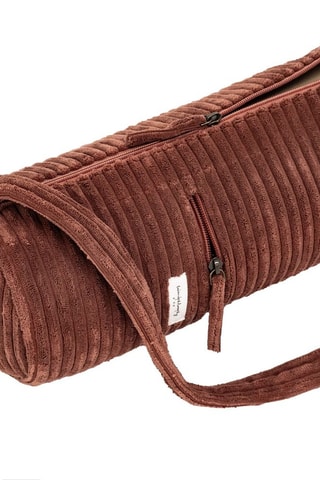 Sac de tapis de yoga en velours Vogy - Rouge brique