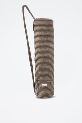 Sac de tapis de yoga en velours Vogy - Marron clair