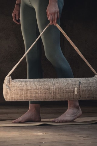 Sac pour tapis de yoga Vogy - Ecru et marron