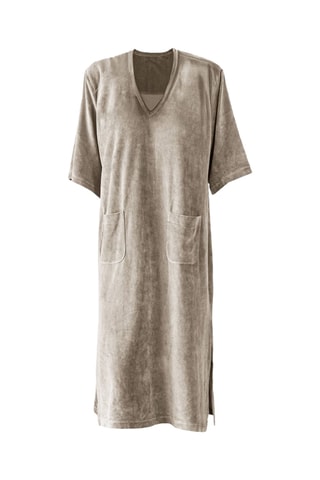 Robe midi en velours Cabane - Gris clair