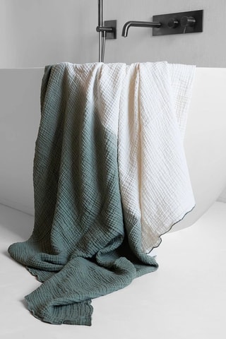 Drap de douche tie and dye Philo3 - Kaki - 150 x 180 cm