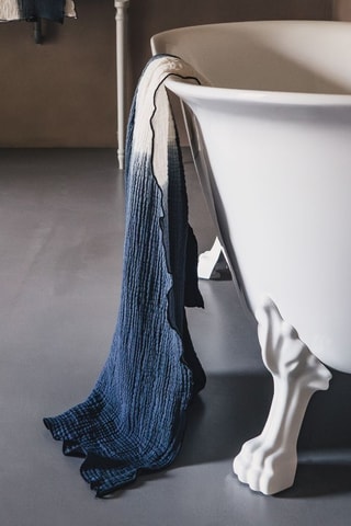 Drap de douche tie and dye Philo3 - Bleu marine - 150 x 180 cm