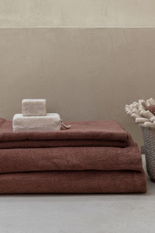 2 serviettes de toilette Ulysse2 - Vieux rose - 50 x 75 cm