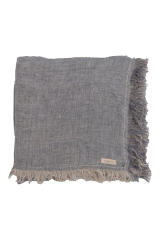 Plaid en lin Gazelle - Bleu-gris - 140 × 230 cm