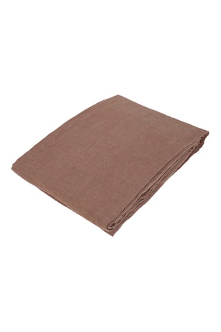 Drap housse en lin Chambers0colors - Marron