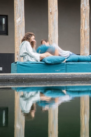 Housse de palette en lin Hpalette - Bleu pétrole