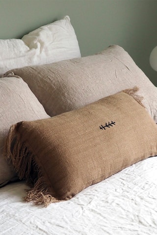 Coussin en lin Bella - Taupe - 30 x 60 x 10 cm