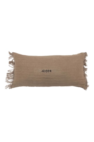 Coussin en lin Bella - Taupe - 30 x 60 x 10 cm
