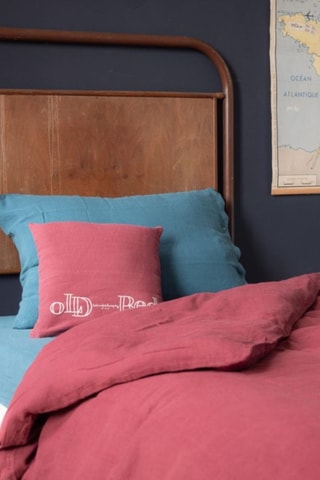 Drap housse en lin Chambers0 - Bordeaux