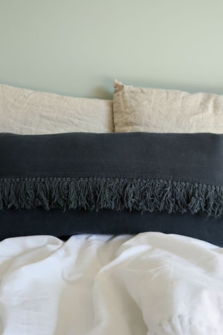 Coussin en lin Foxfrange - Anthracite - 30 x 60 cm