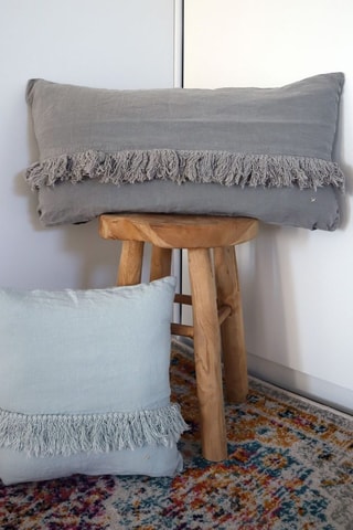 Coussin en lin Foxfrange - Gris foncé - 30 x 60 cm