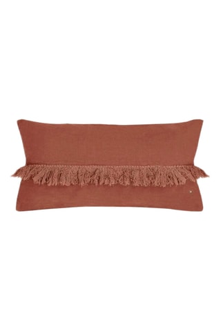 Coussin en lin Fox - Rouge brique - 30 x 60 cm