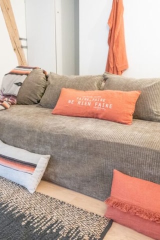 Coussin en lin Fox - Rouge brique - 30 x 60 cm