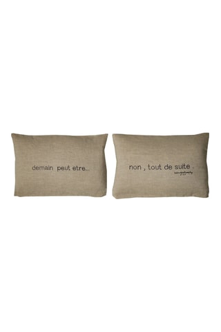 2 coussins en lin Hswitch - Taupe - 25 x 40 cm