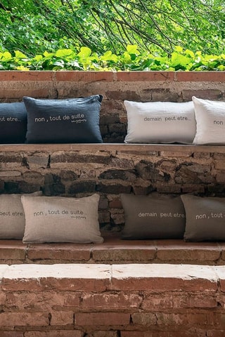 2 coussins en lin Hswitch - Taupe - 25 x 40 cm